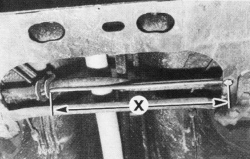 Vue de la barre stab et de la cote X � respecter (source RTA).